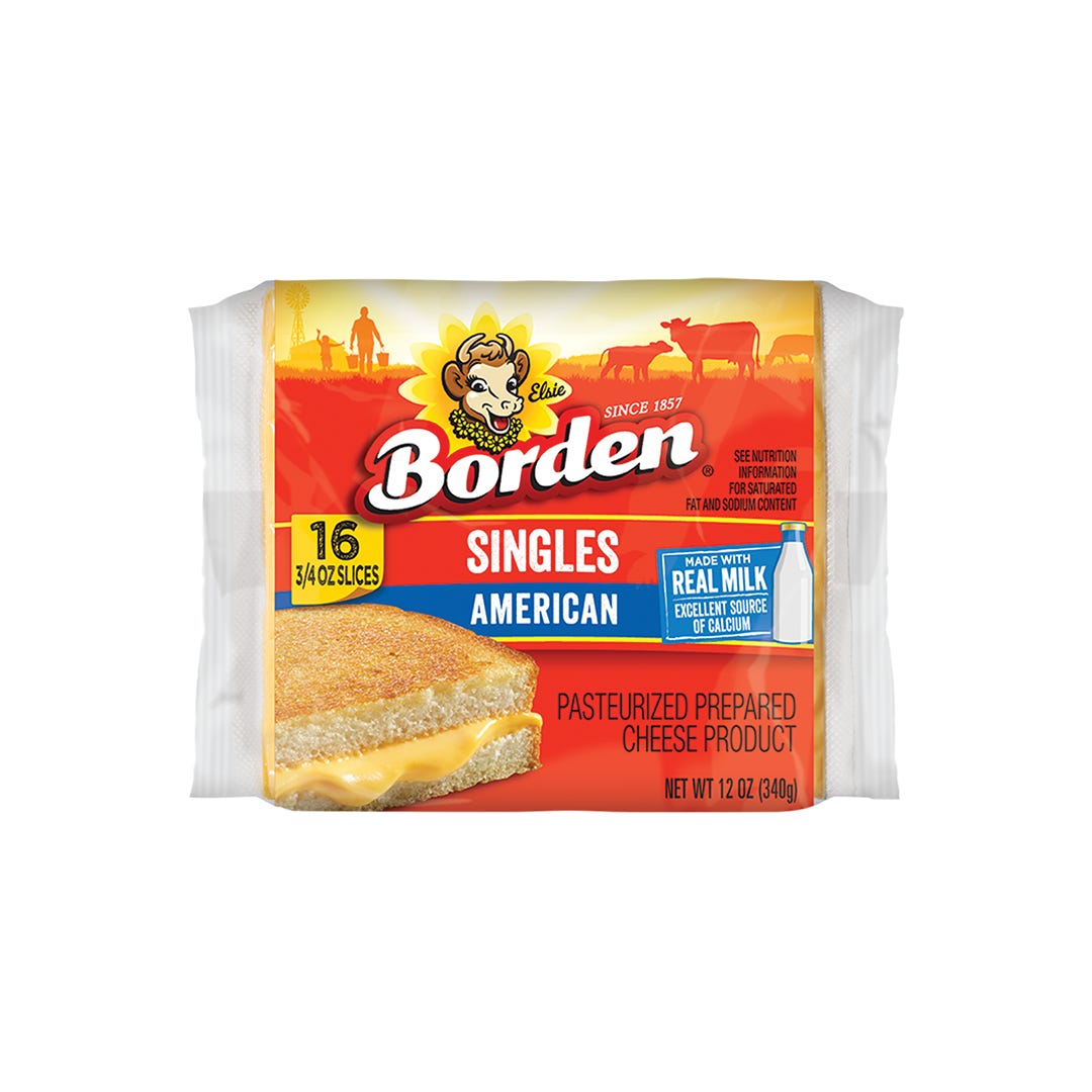 Photo of Borden American Cheese, Cheese Slices, Singles - 12 Ounce