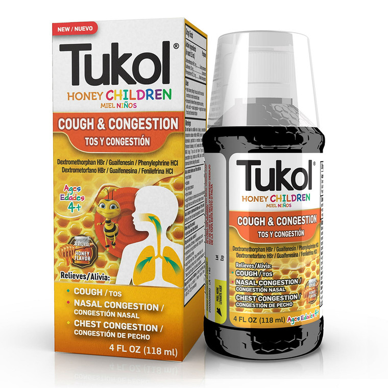 Tukol Cough & Congestion, Children, Honey 4 Fl Oz