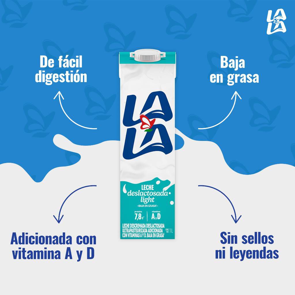 Lala Leche Deslactosada Light 1 L — UPC 7501020565928 — Go-UPC