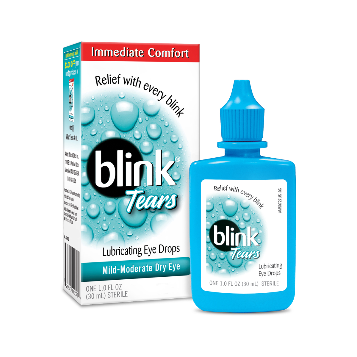 Blink - Tears Lubriccating Eye Drops 1.0 Fl Oz (30Ml)