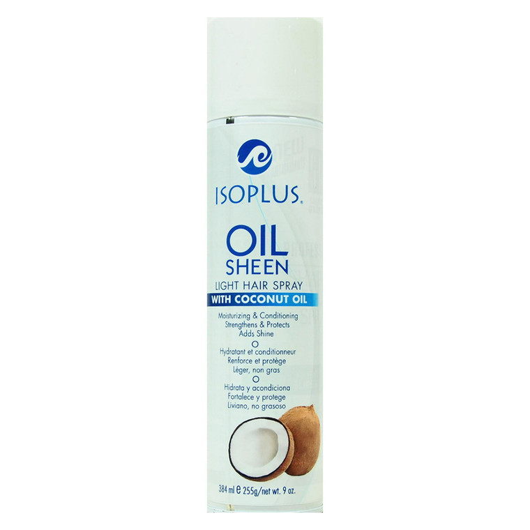 Photo of Isoplus Coconut Oil Sheen Light Hair Spray 9 Oz