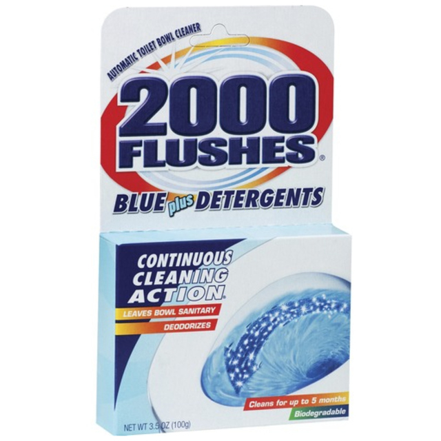 Photo of 2000 Flushes Toilet Bowl Cleaner, Automatic, Blue Plus Detergents 3.5 Oz
