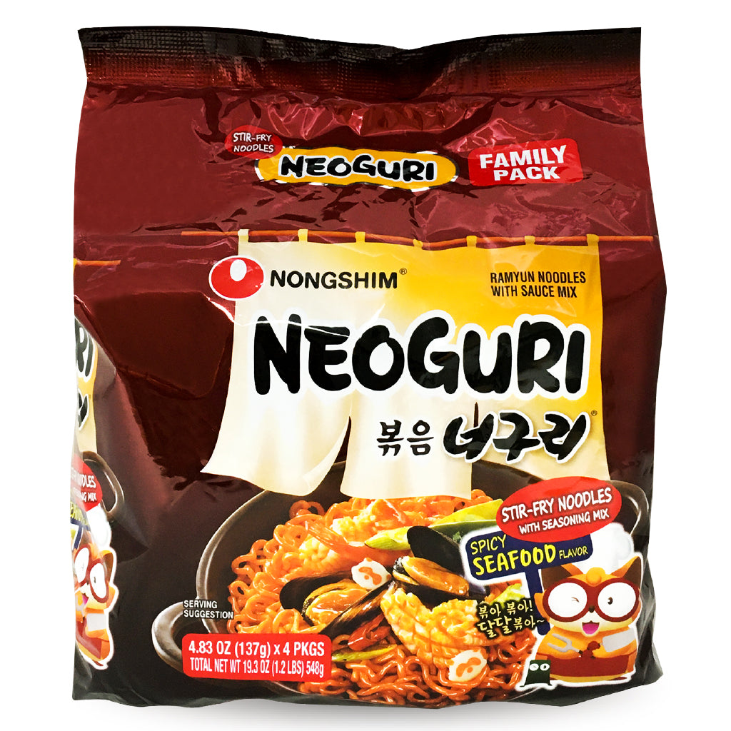 Neoguri Stir-Fry Noodles with Seasoning Mix, Spicy Seafood