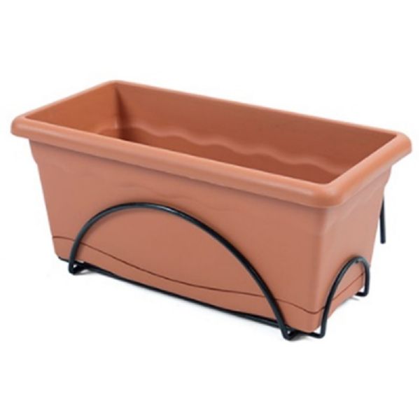 JARDINERA COMPLETA CON SOPORTE 50 CM