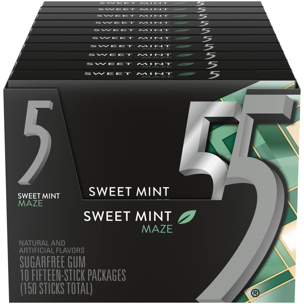 5 Gum Sweet Mint Maze 15ct 10pk