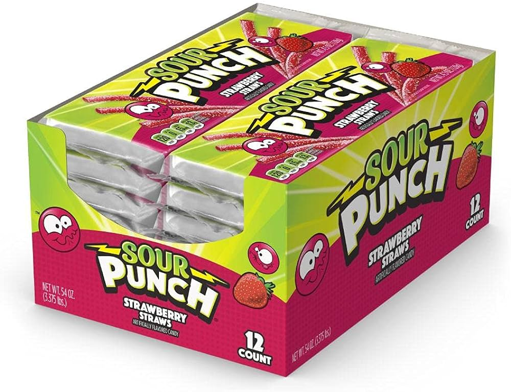 Sour Punch Strawberry Straws Tray