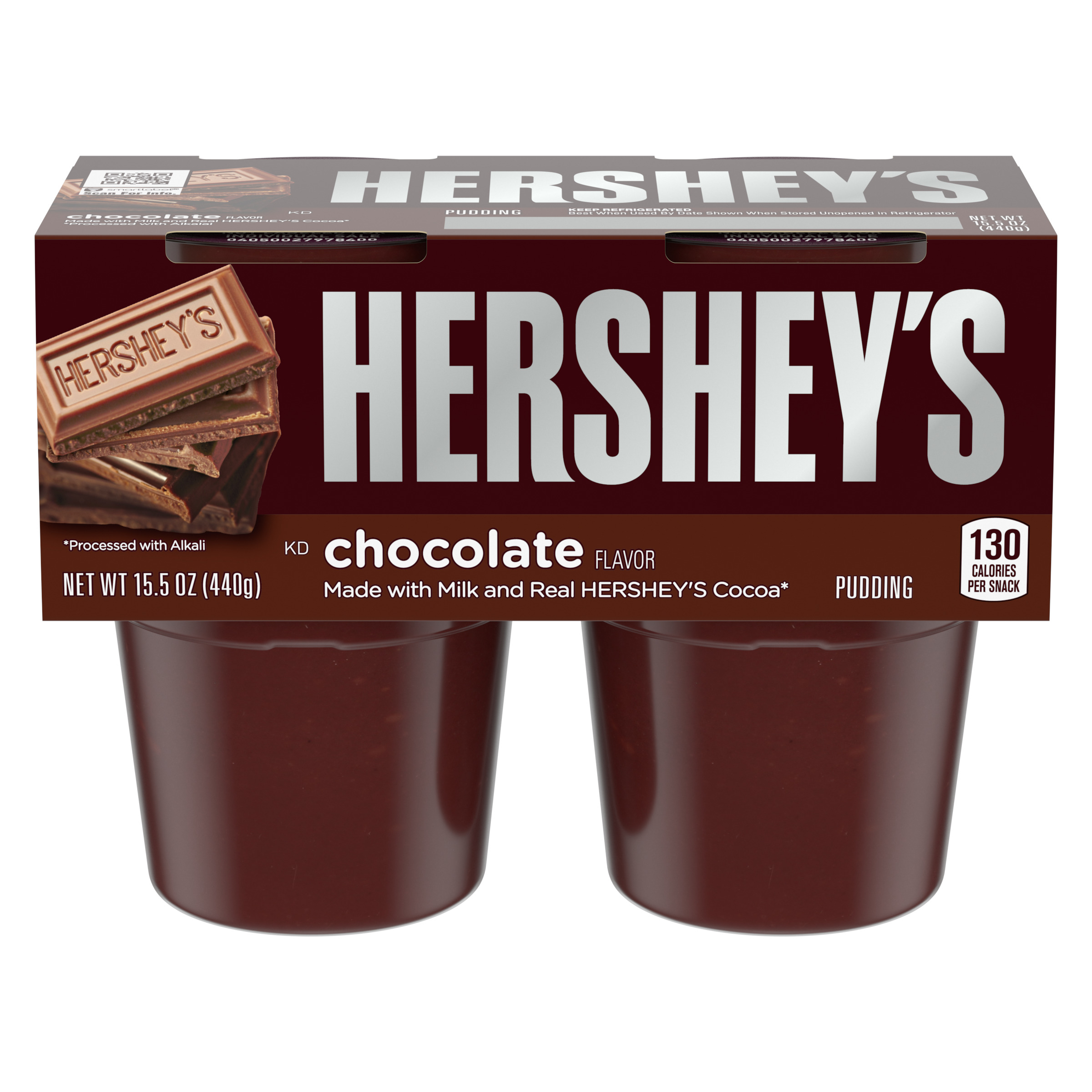 Photo of Hershey's Chocolate Ready-to-Eat Pudding Cups Snack With Milk & Real Cocoa