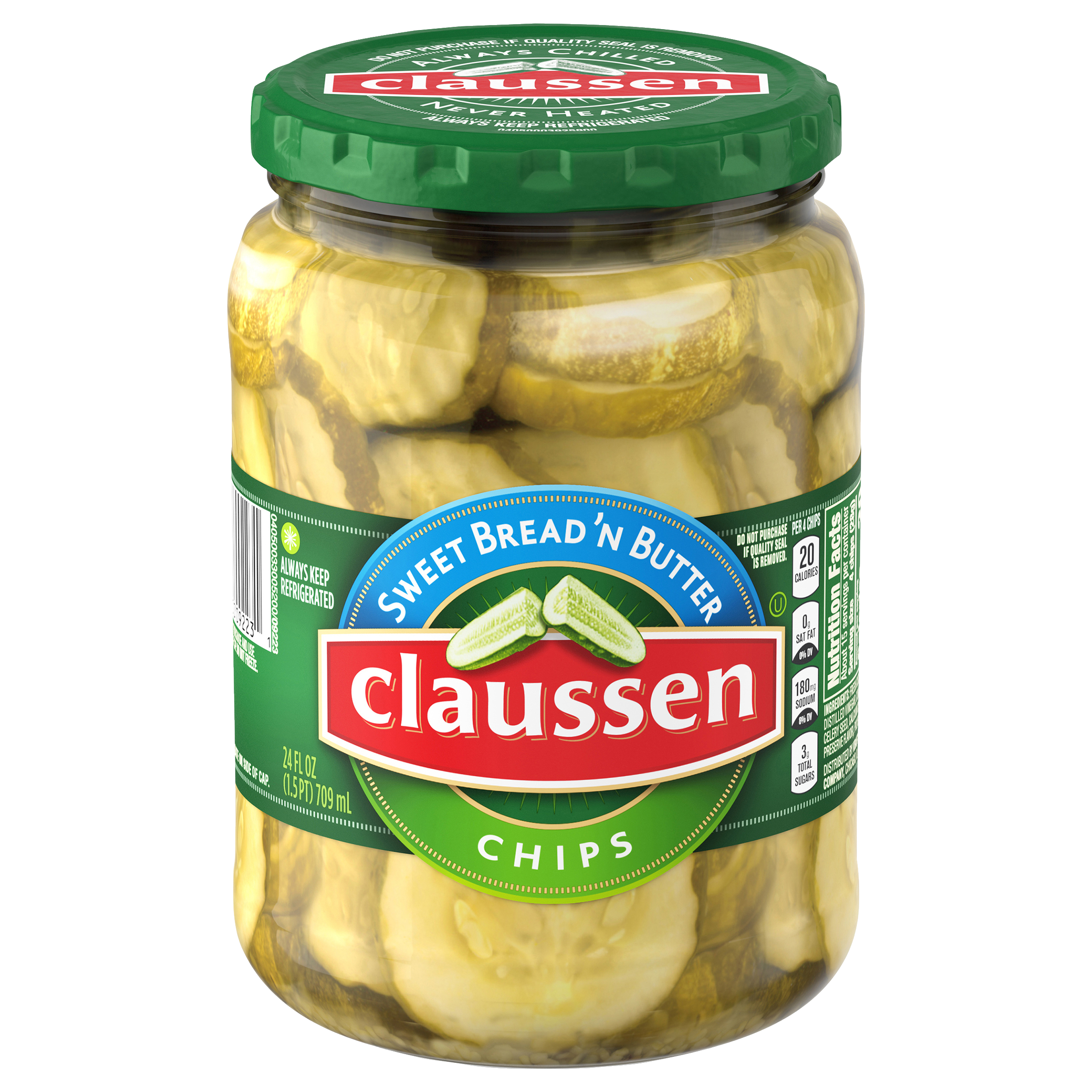 Photo of Claussen Pickles, Sweet Bread 'N Butter, Chips 24 Fl Oz