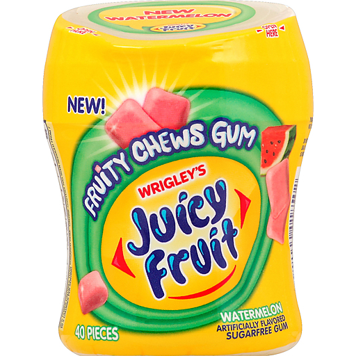 Watermelon Fruity Chews Sugarfree Gum, Watermelon