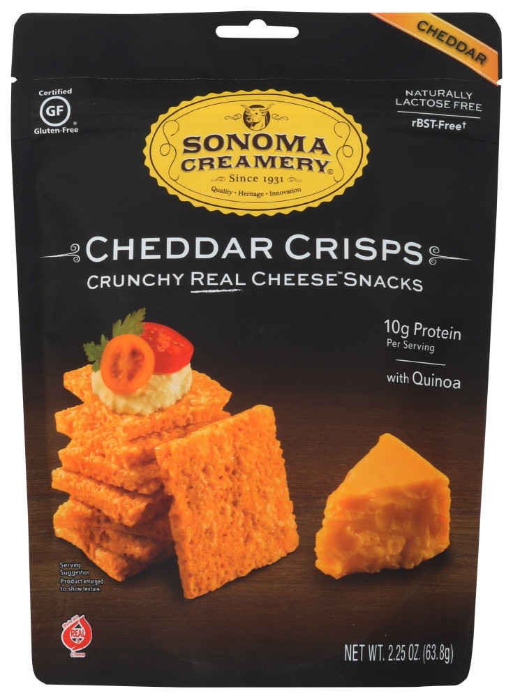 Sonoma Creamery Cheese Crisps, Cheddar, Bite Size! 2.25 Oz