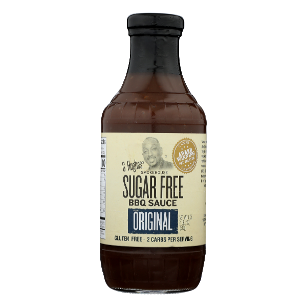 Photo of G Hughes BBQ Sauce, Sugar Free, Original, Smokehouse - 18 Ounce