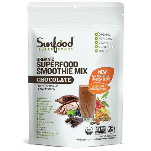 Chocolate Organic Superfood Smoothie Mix, Chocolate