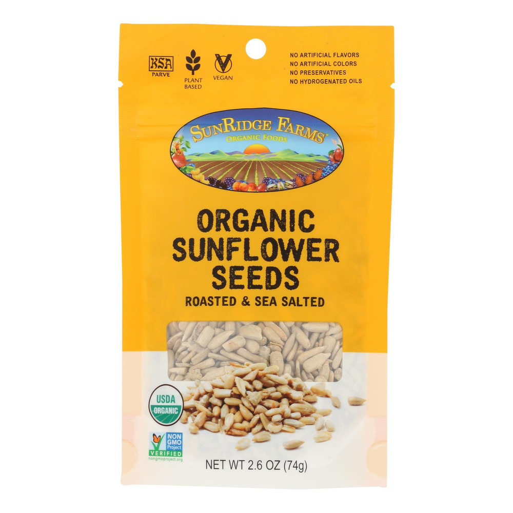 Organic Sunflower Seeds, Roasted & Sea Salted