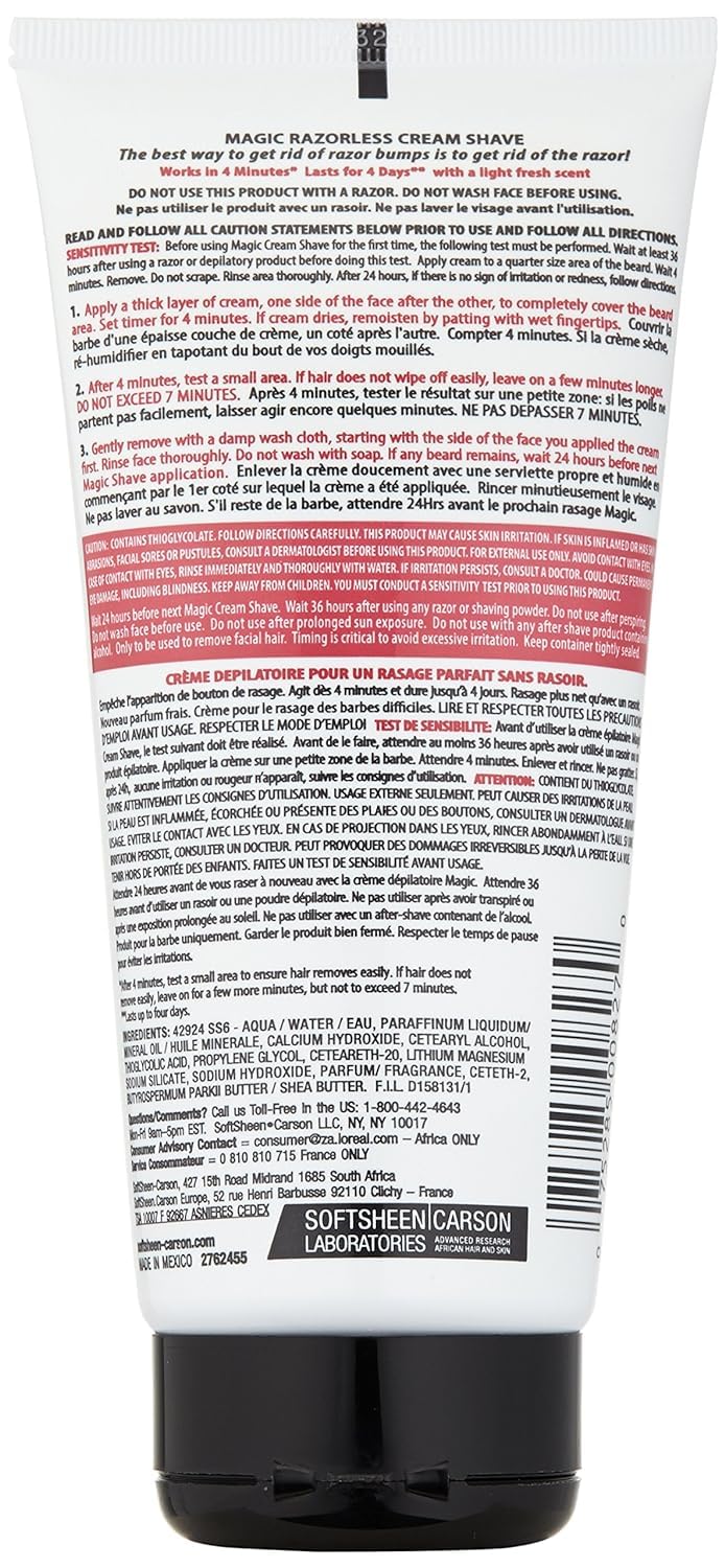 Photo of Magic Cream Shave, Razorless, Extra Strength, For Coarse Hair 170g
