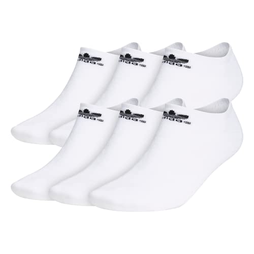 adidas Originals | Trefoil No Show Socks (6-Pair), White, Large