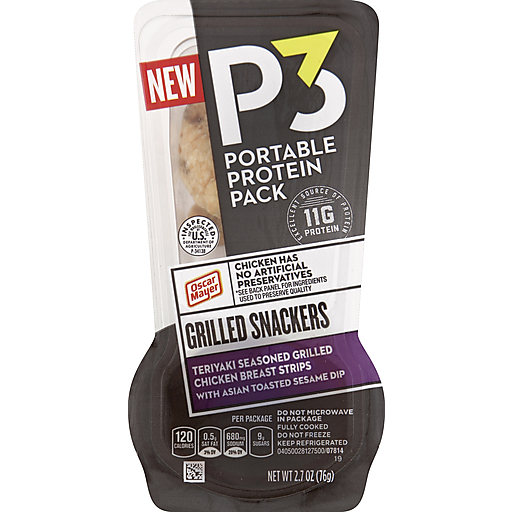 Teriyaki Seasoned Grilled Chicken Breast Strips with Asian Toasted Sesame Dip