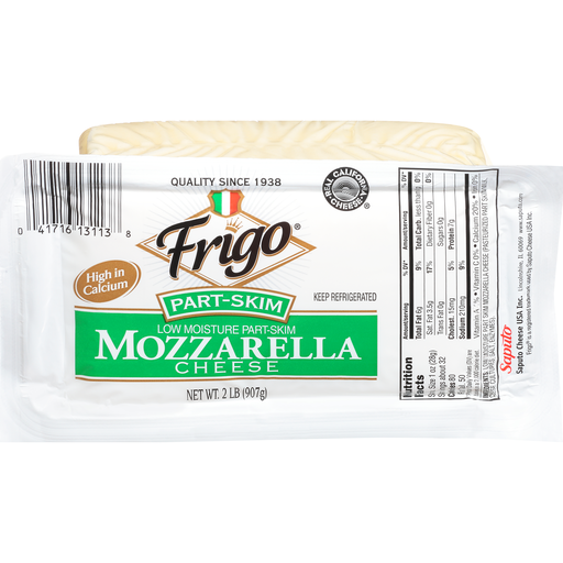 Mozzarella Low Moisture Part-Skim Cheese, Mozzarella