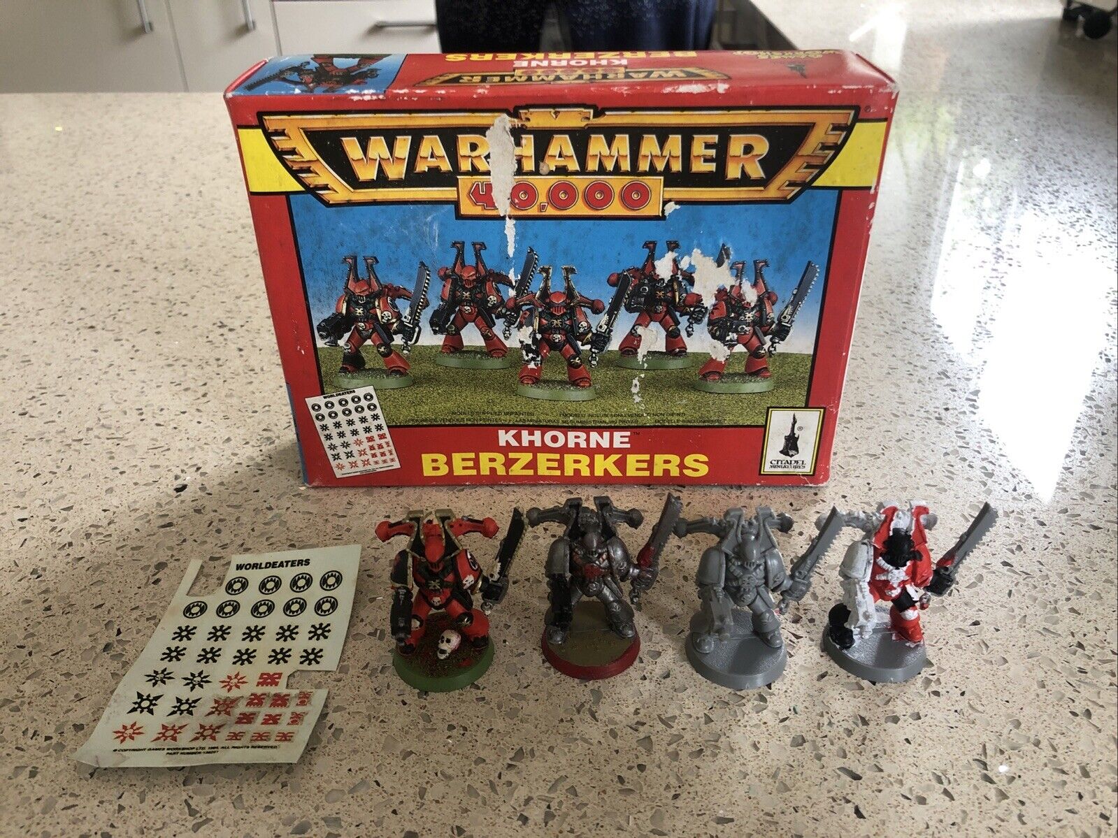Photo of Warhammer 40,000 Chaos - 4 X Classic Khorne Bezerkers - Boxed - One Missing