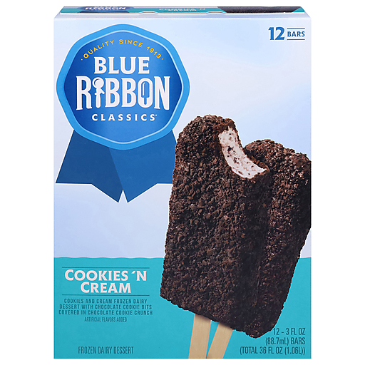 Blue Ribbon Classics Frozen Dairy Dessert, Cookies 'N Cream — UPC ...