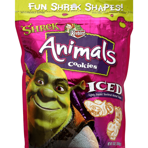 Iced Lightly Frosted Shortbread Animal Shapes Cookies, Iced