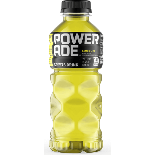 Photo of Powerade Lemon Lime, ION4 Electrolyte Enhanced Fruit Flavored Sports Drink W/ Vitamins B3, B6, And B12, Replenish Sodium, Calcium, Potassium, Magnesium, 20 Fl Oz