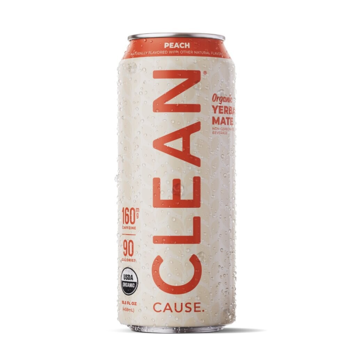 Photo of Clean Cause Organic Peach Yerba Mate 15.5fz