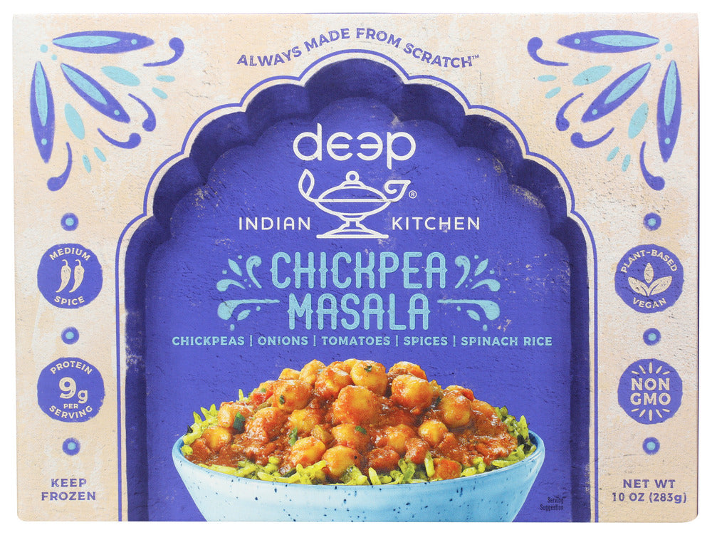 Chickpea Masala Chickpeas, Onions, Tomatoes, Spices, Spinach Rice, Chickpea Masala