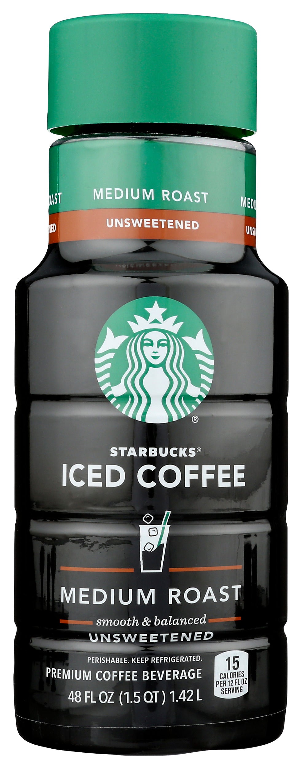 Photo of Starbucks Unsweetened Medium Roast Black Iced Coffee 48 Fl Oz