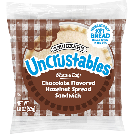 Smucker's Chocolate Flavored Hazelnut Spread Sandwich