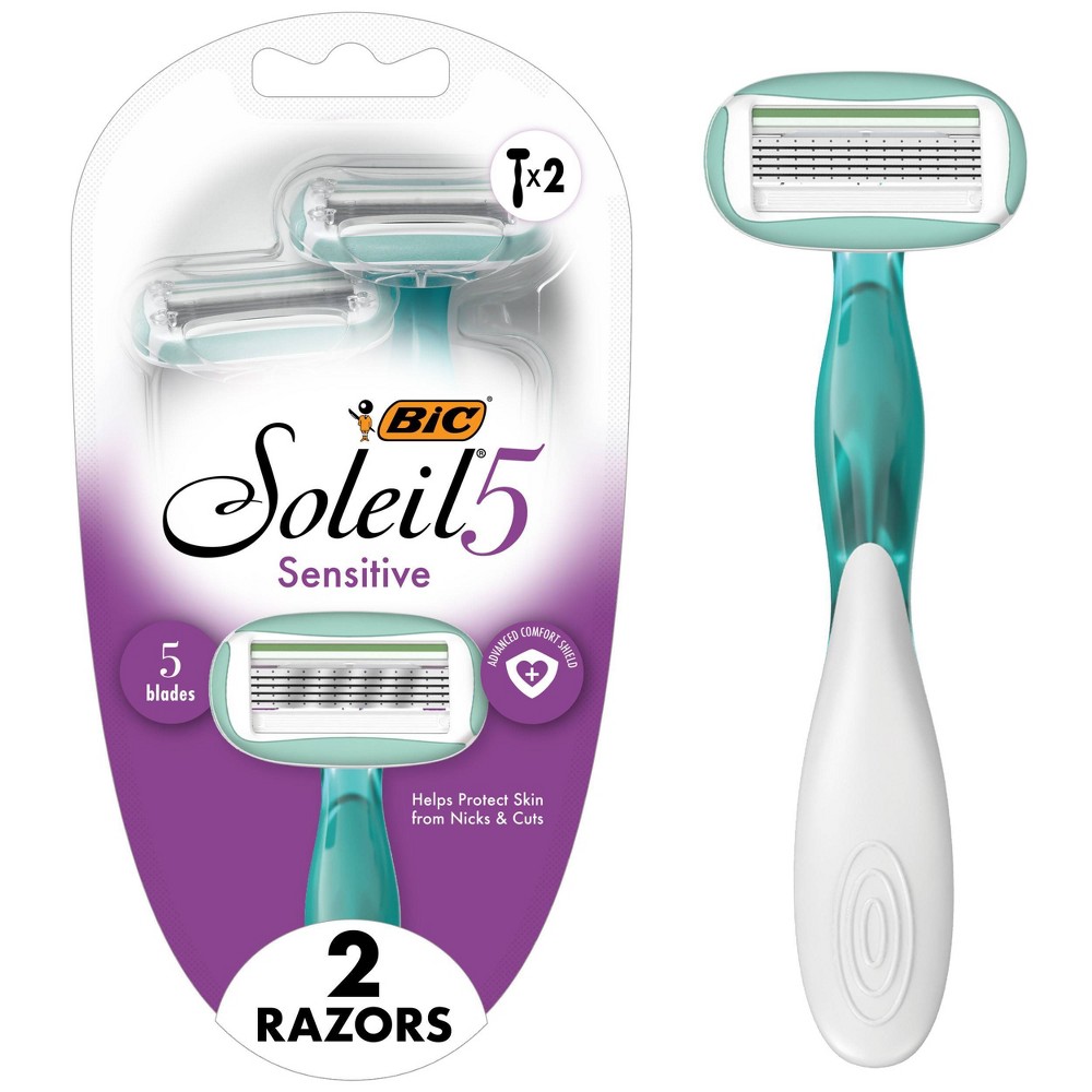 Bic Disposable Razors - Soleil Sensitive5 Advanced - 2 Razors