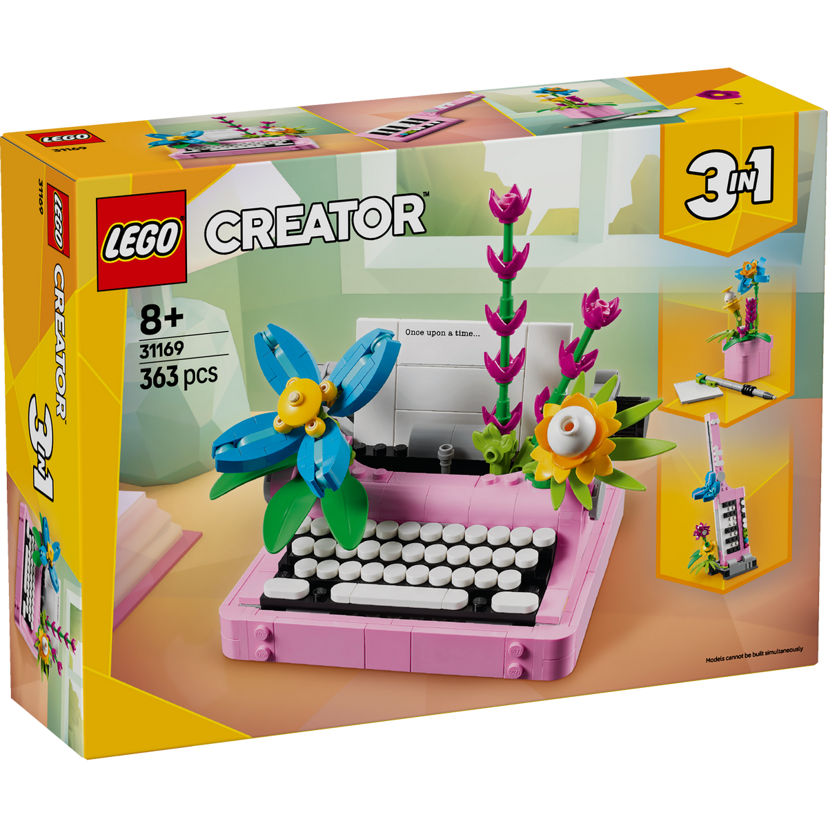 Lego Creator Typewriter With Flowers 