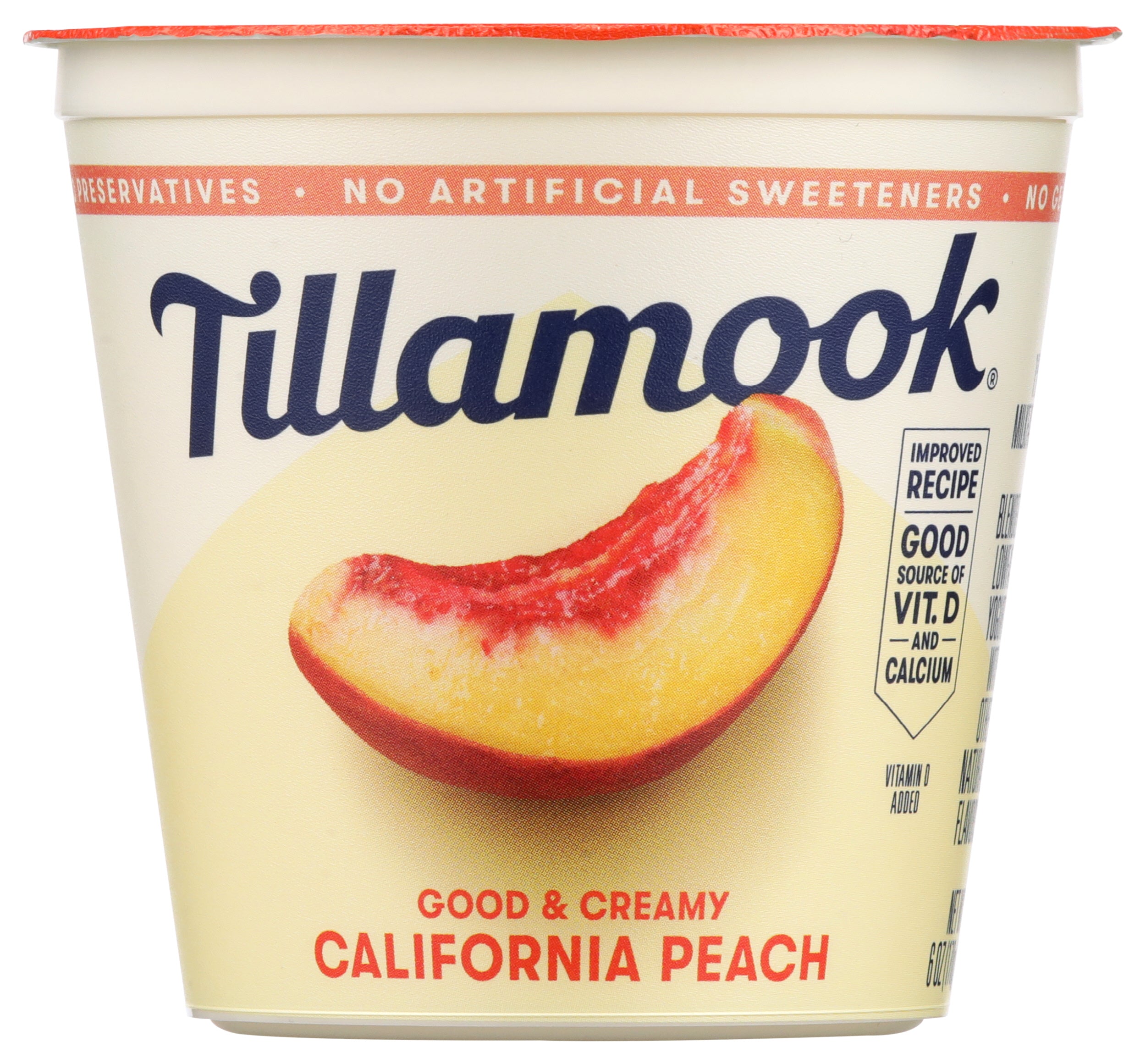 Tillamook Yogurt, Lowfat, California Peach, Blended 6 Oz