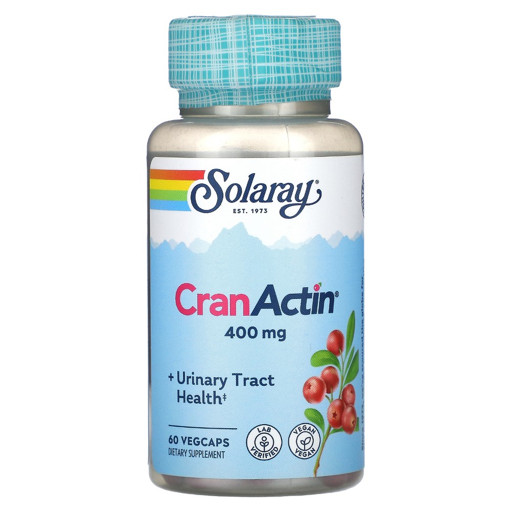 Solaray CranActin, Cranberry Extract, 400 Mg, 60 Capsules
