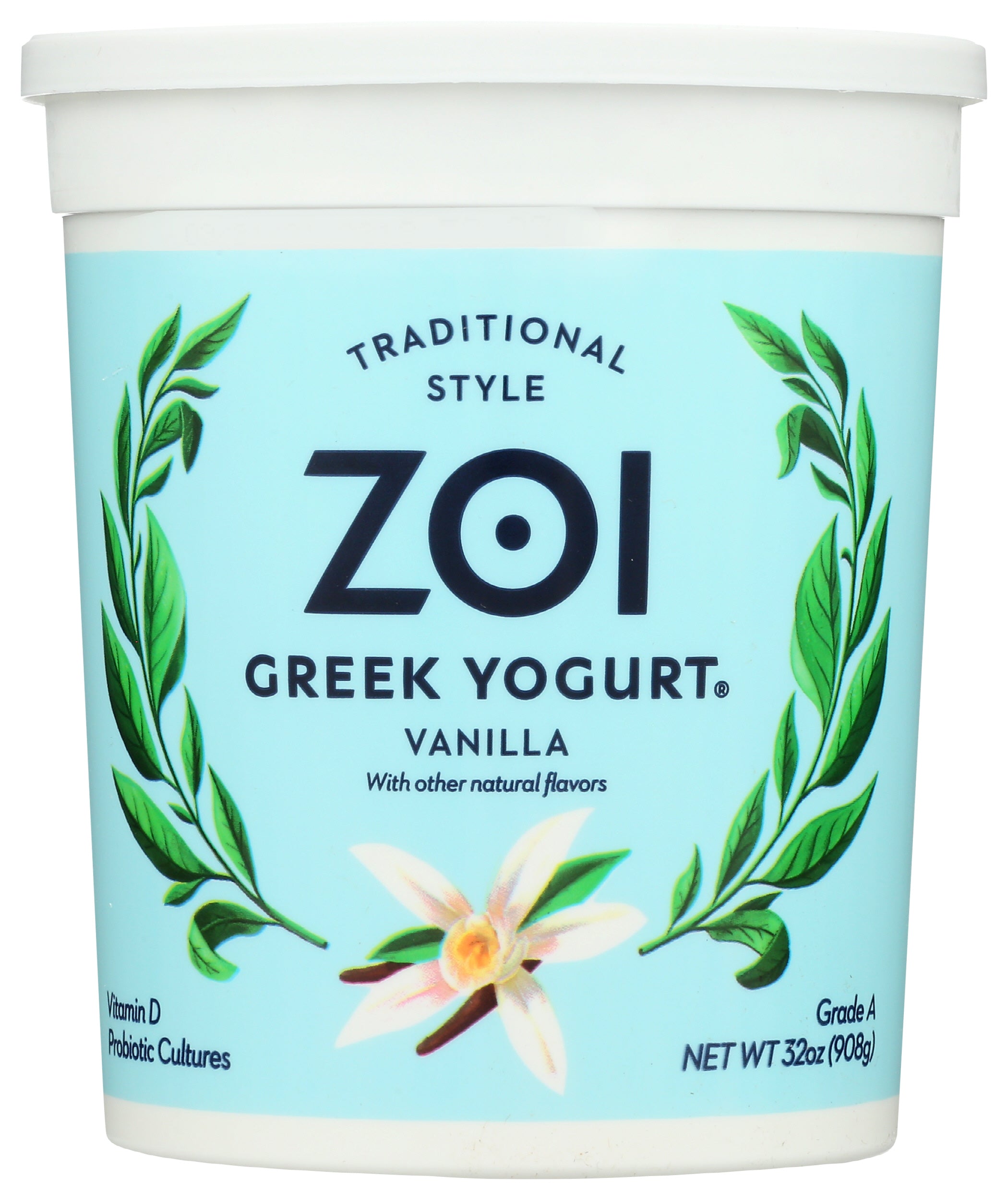 Zoi Yogurt, Greek, Vanilla, Traditional Style