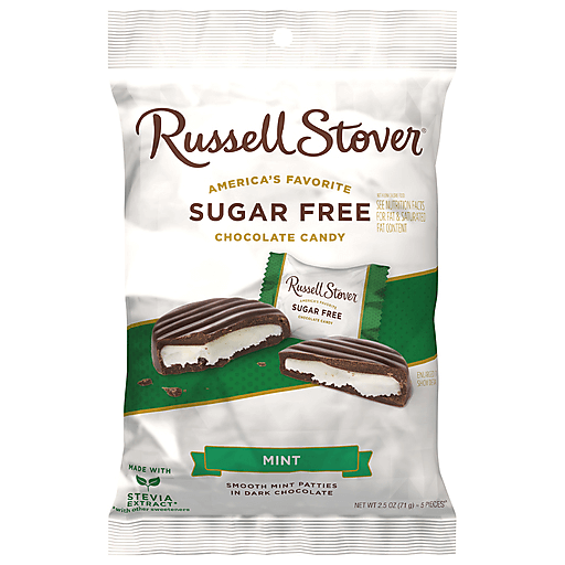 Russell Stover, Sugar Free Mint Patties Covered in Dark Chocolate