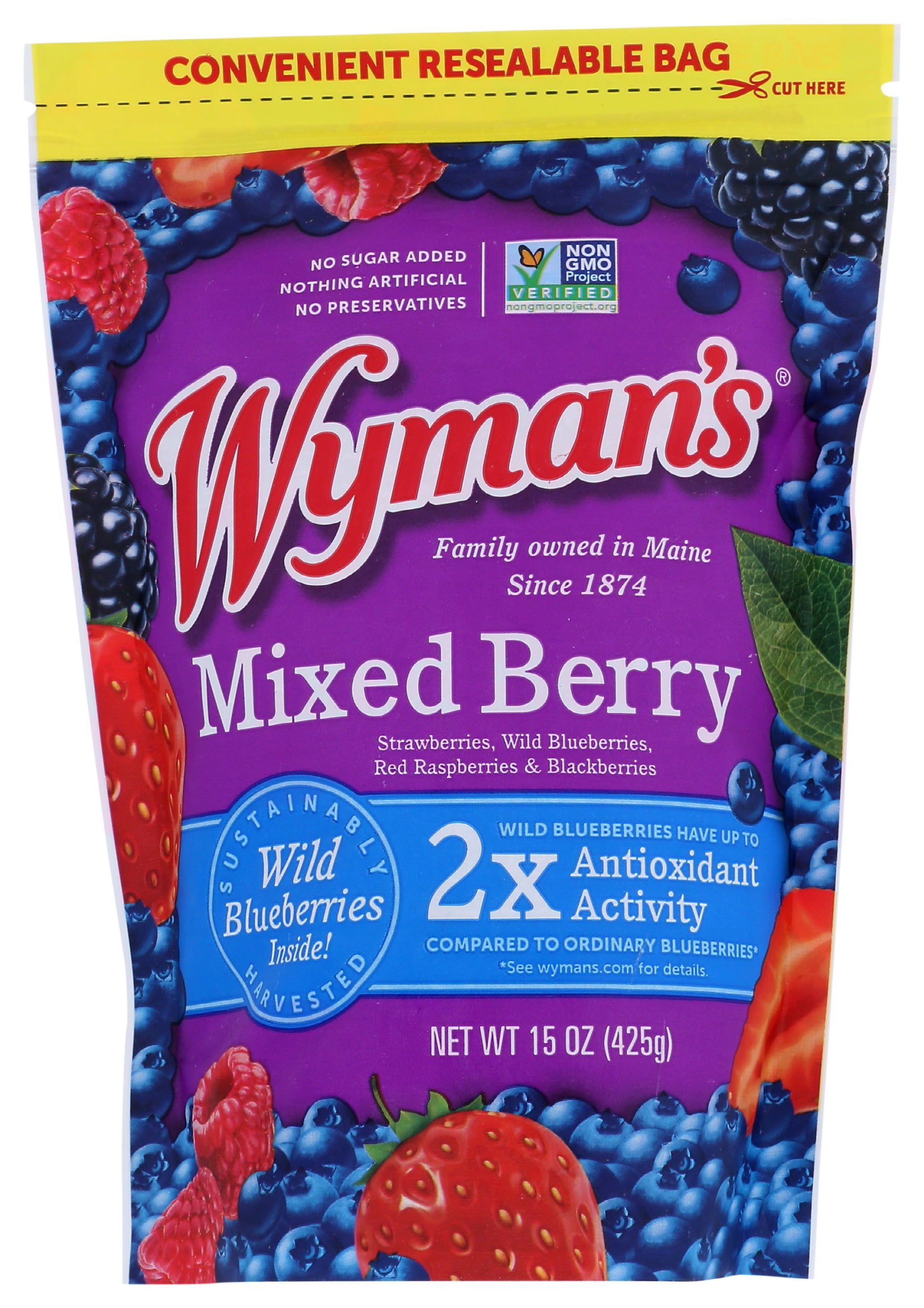 Wyman's Of Maine Fresh Frozen Mixed Berries