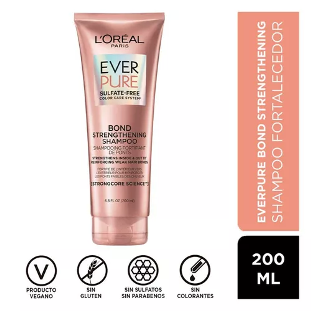 Photo of L'Oreal Paris EverPure Sulfate Free Bond Strengthening Color Care Shampoo - 6.8 Fl Oz