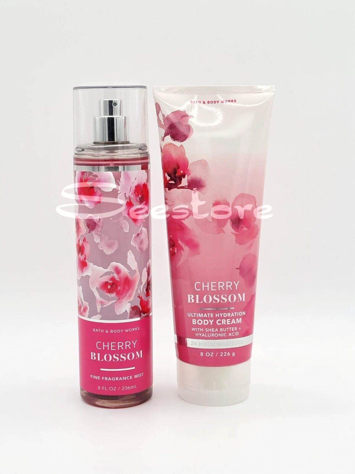 Bath & Body Works 3 Pack Cherry Blossom Fine Fragrance Mist 8 Oz