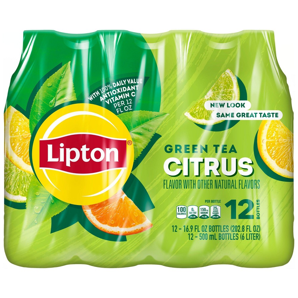 Lipton様確認用 Lipton Citrus Iced Green Tea - 12pk/16.9 Fl Oz Bottles — UPC