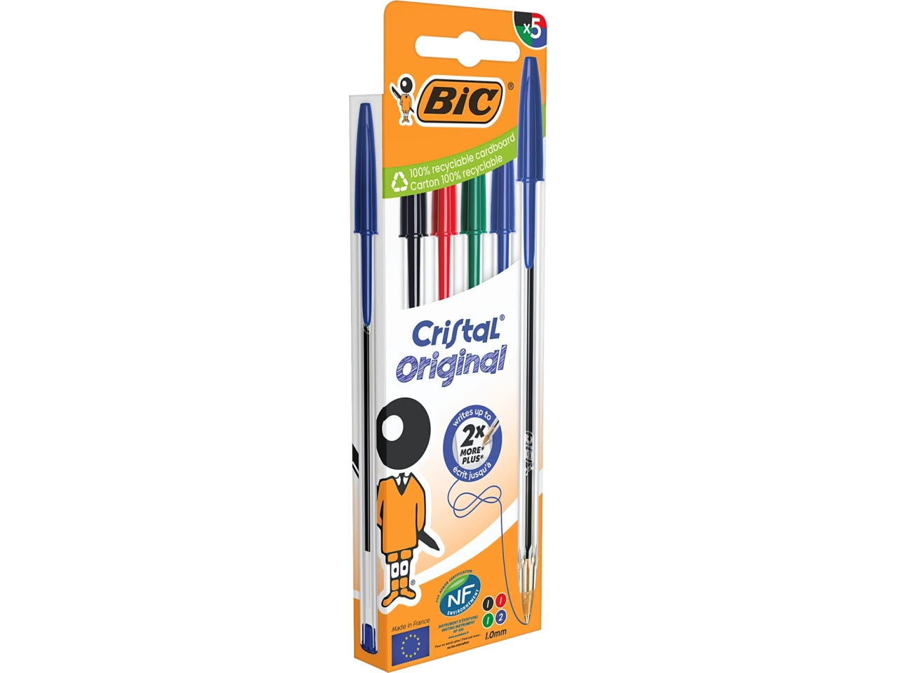 Photo of BIC Balpen Cristal Medium Assorti Blister À 5 Stuks