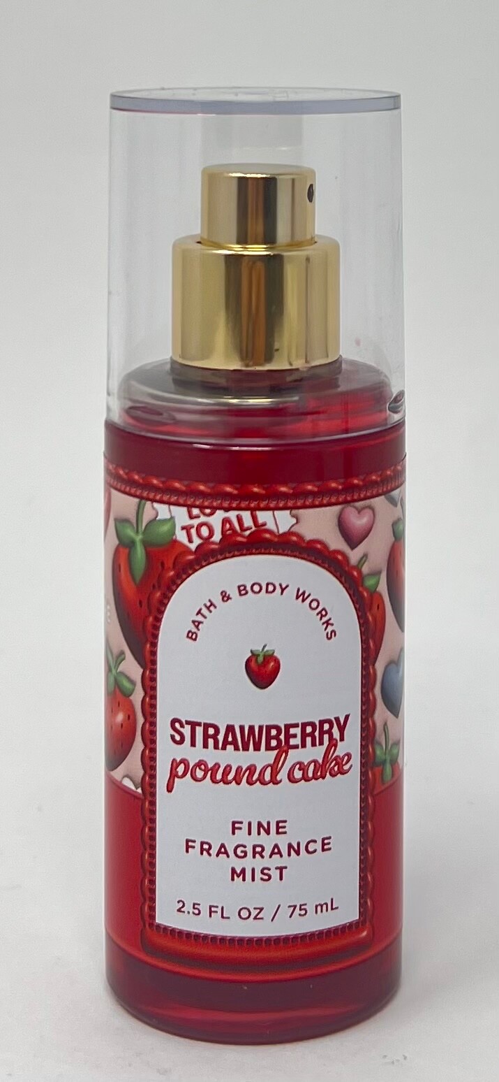 1 Bath & Body Works Strawberry Pound Cake Fragrance Mist Spray Travel Size 2.5oz