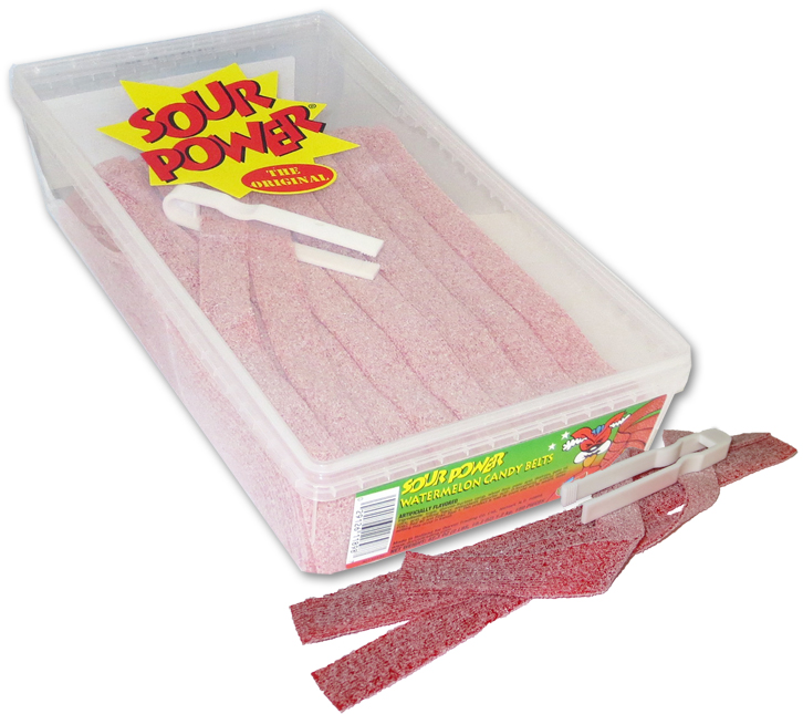Dorval Sour Power Watermelon Candy Belts 42.3oz Tub