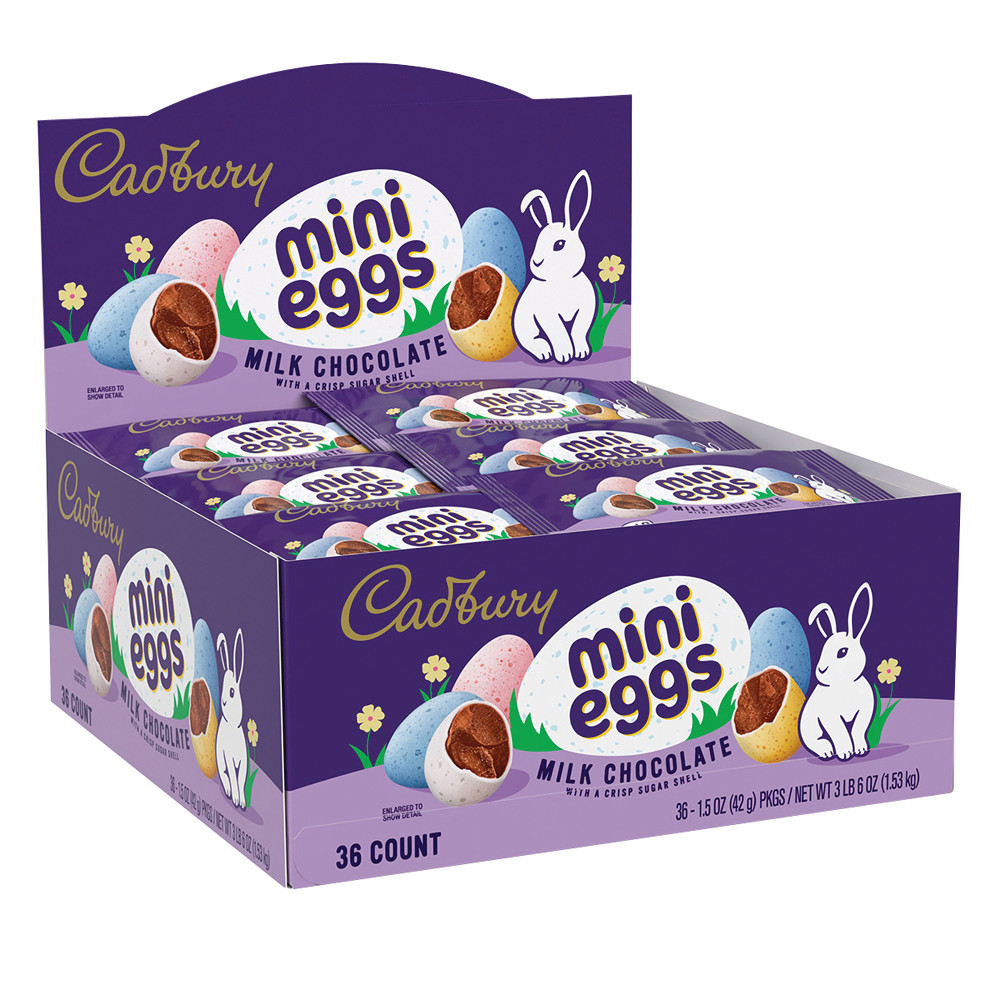 Photo of Cadbury Mini Eggs Milk Chocolate With A Crisp Sugar Shell, Easter Candy Treat Bag, 1.5 Oz