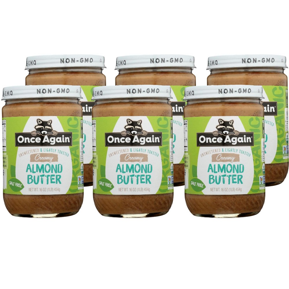 Creamy Unsweetened & Lightly Toasted Salt Free Almond Butter, Creamy Unsweetened & Lightly Toasted