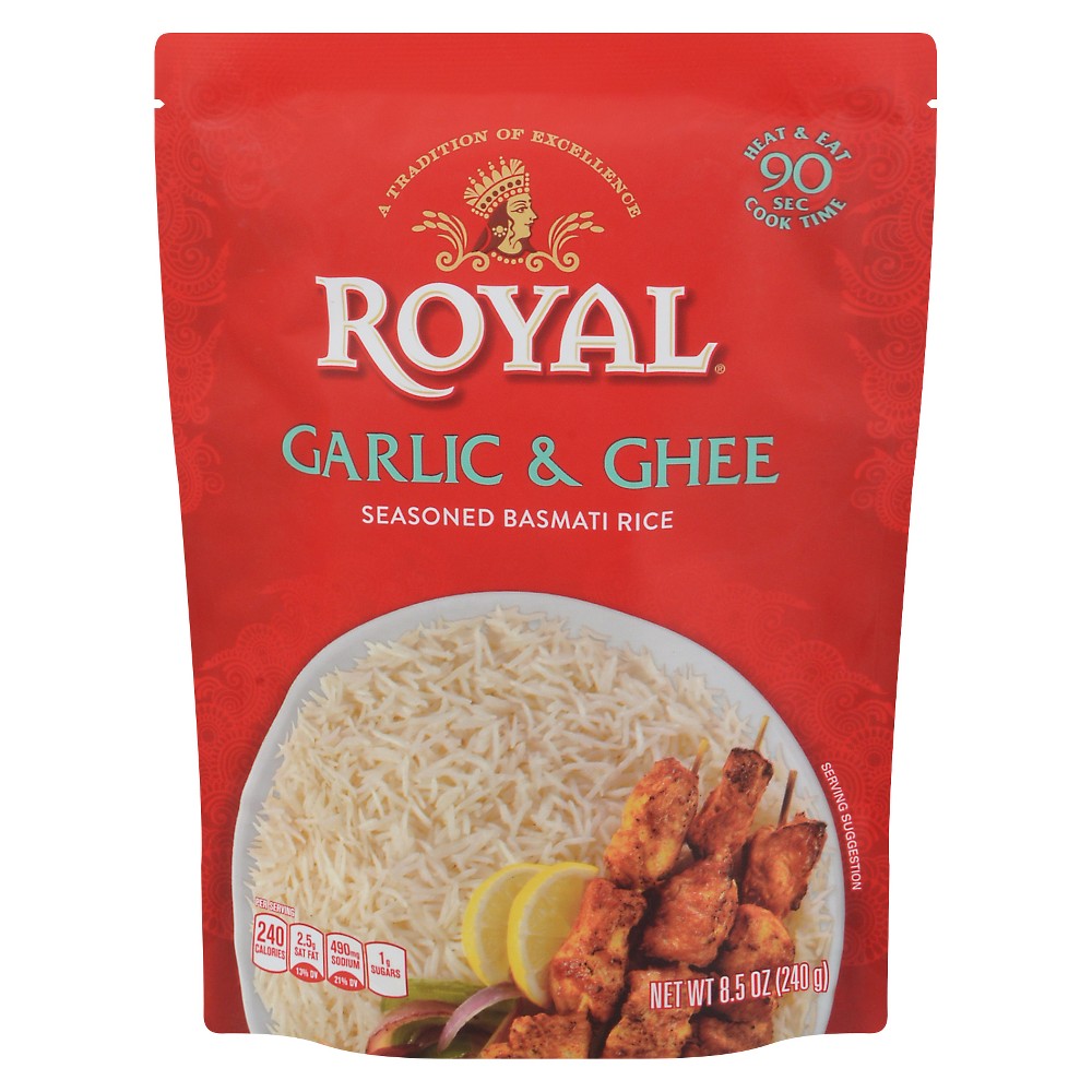 Garlic & Ghee Seasoned Basmati Rice, Garlic & Ghee
