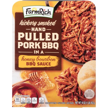 Hickory Smoked Hand Pulled Pork BBQ in a Honey Bourbon BBQ Sauce, Hickory Smoked