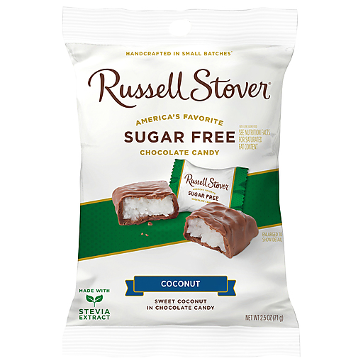 Russell Stover, Sugar Free Chocolate Candy, Coconut, Coconut