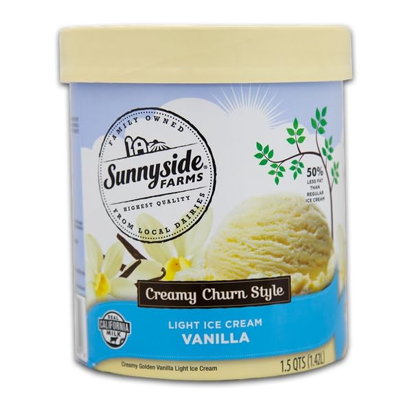 Vanilla Bean Creamy Churn Style Premium Light Ice Cream, Vanilla Bean Creamy Churn Style