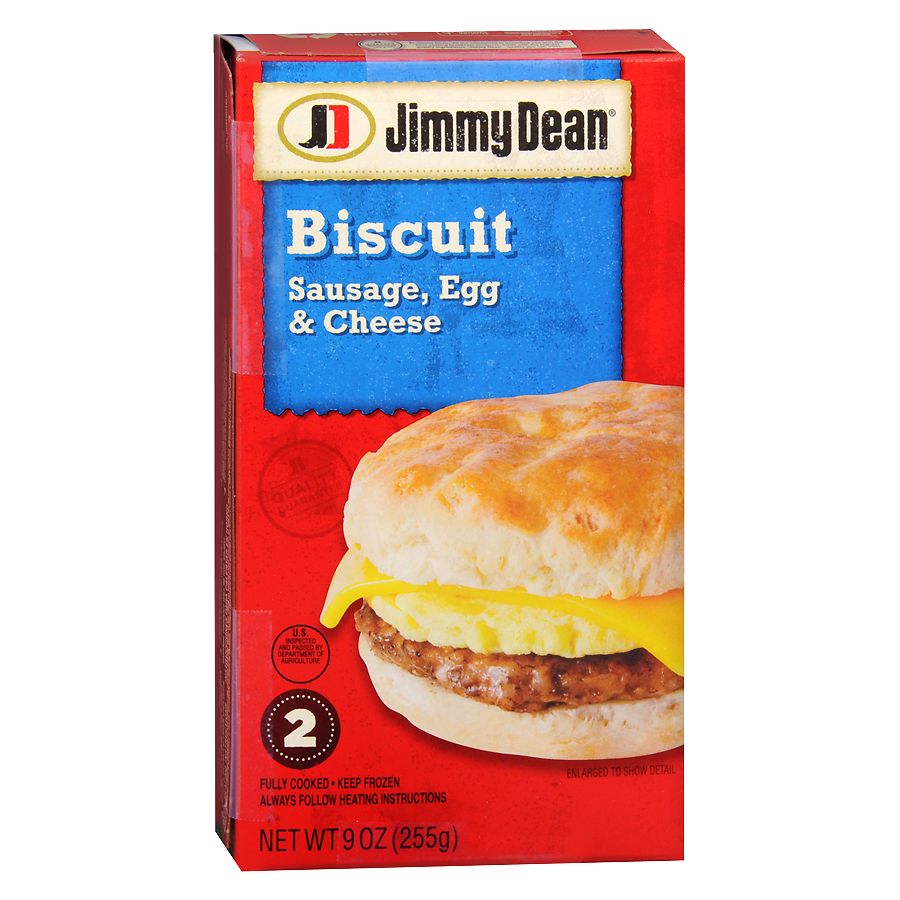 Photo of Jimmy Dean Sausage, Egg & Cheese Biscuit Sandwiches, 2 Count (Frozen)