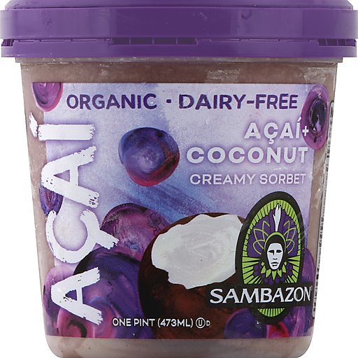 Sambazon, Creamy Sorbet, Acai + Coconut